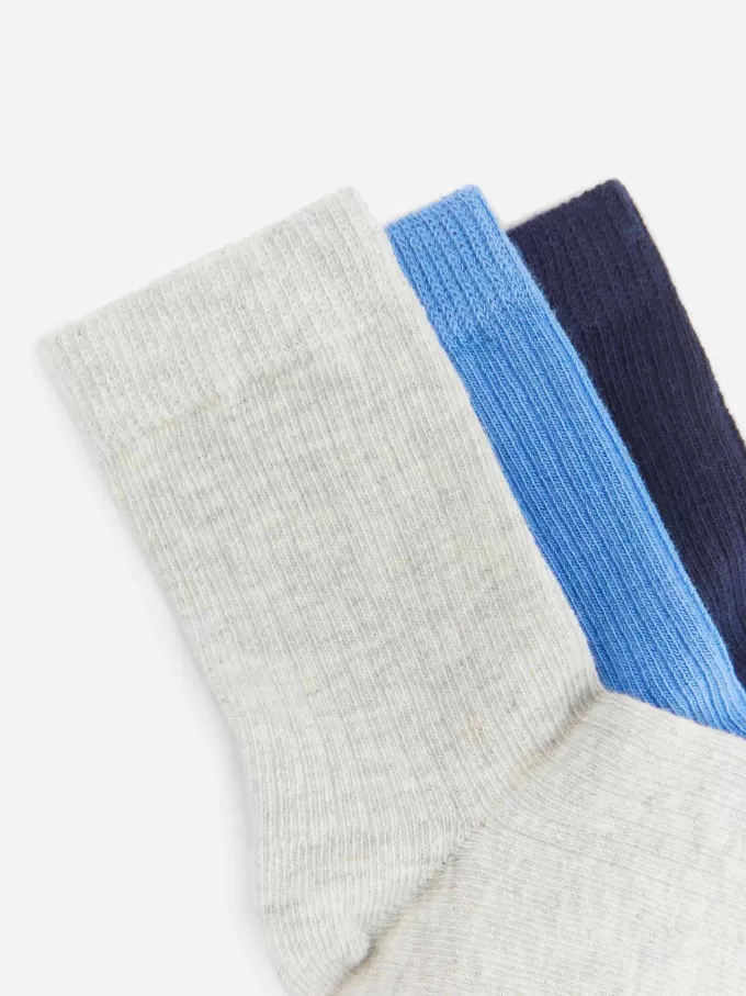 Calcetines de punto acanalado, 3 pares