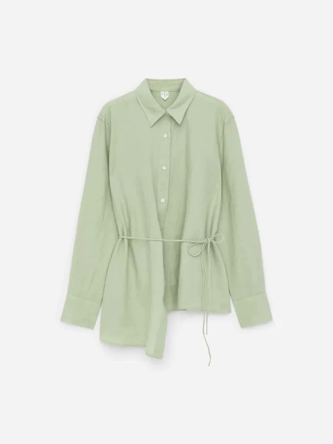 Camisa cruzada de lino Camisa cruzada de lino