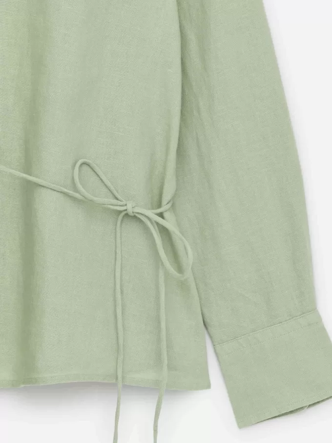 Camisa cruzada de lino Camisa cruzada de lino