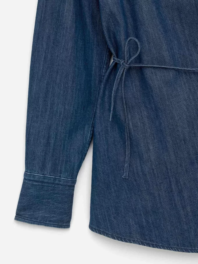 Camisa cruzada de mezclilla Camisa cruzada de mezclilla