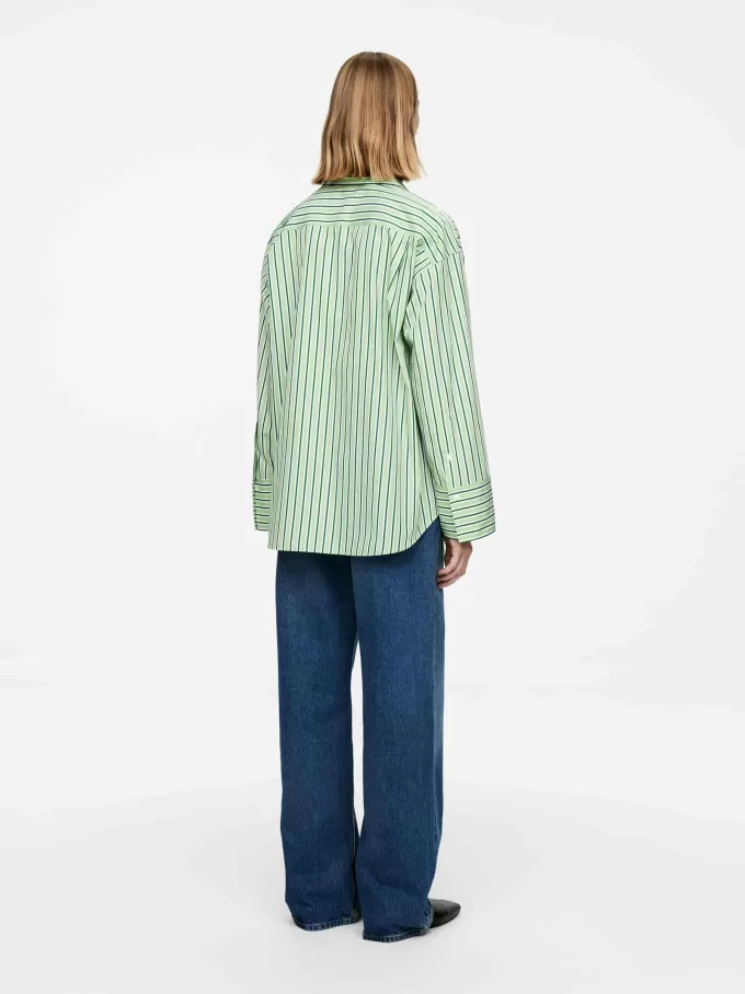 Camisa de algodón de manga ancha Camisa de algodón de manga ancha