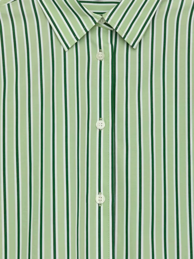 Camisa de algodón de manga ancha Camisa de algodón de manga ancha