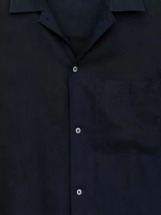 Camisa de lino de manga corta