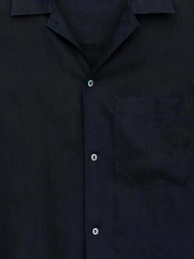 Camisa de lino de manga corta Camisa de lino de manga corta