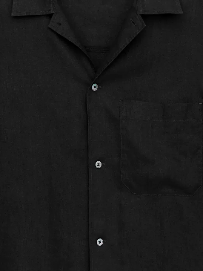 Camisa de lino de manga corta Camisa de lino de manga corta