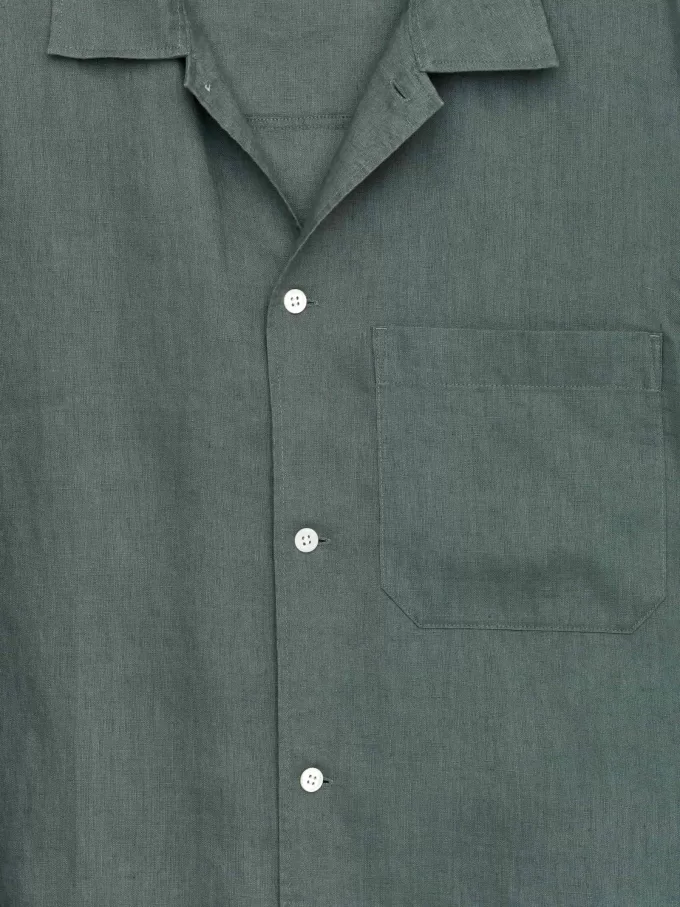 Camisa de lino de manga corta Camisa de lino de manga corta