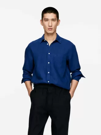 Camisa de lino regular fit