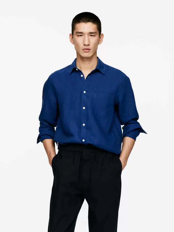 Camisa de lino regular fit