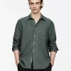 Camisa de lino regular fit Camisa de lino regular fit