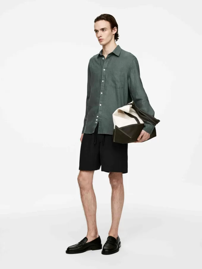 Camisa de lino regular fit Camisa de lino regular fit