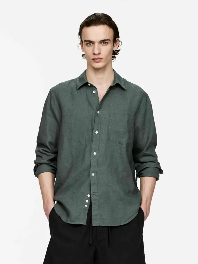 Camisa de lino regular fit Camisa de lino regular fit