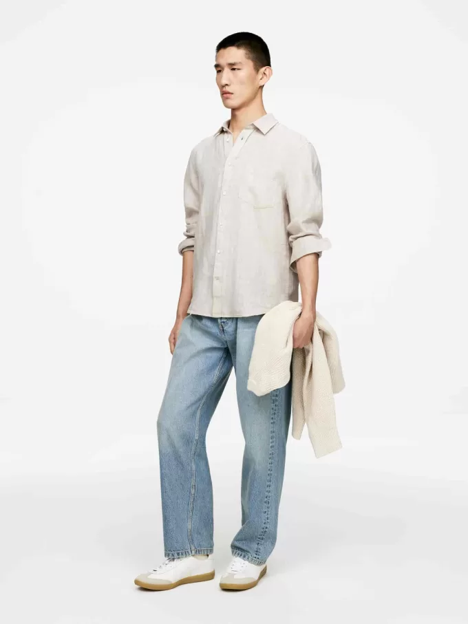 Camisa de lino regular fit Camisa de lino regular fit