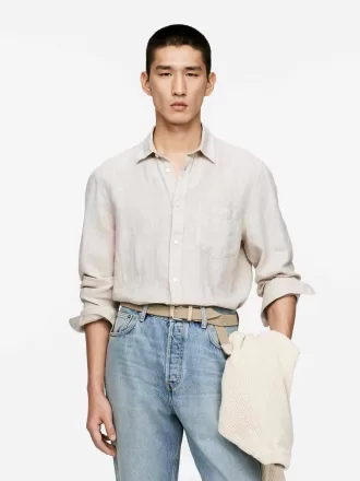 Camisa de lino regular fit