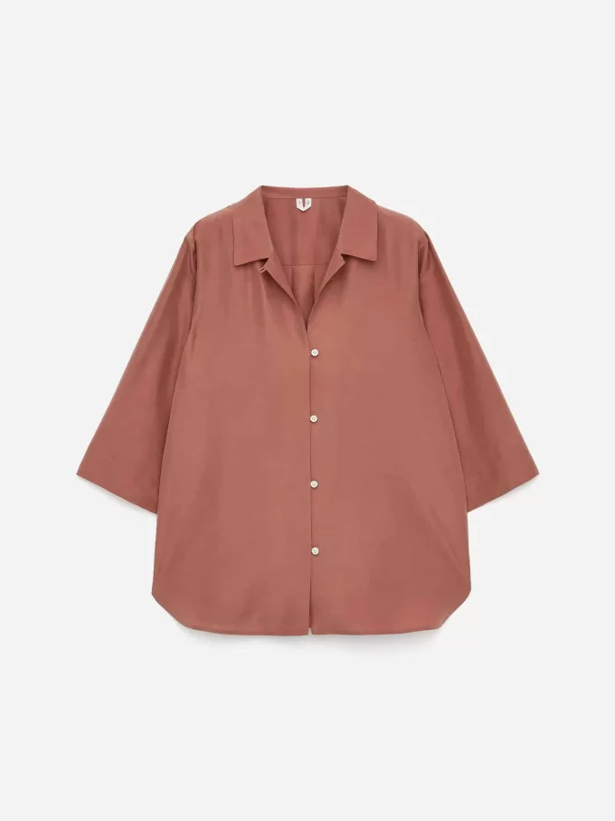 Camisa de pijama de seda Camisa de pijama de seda