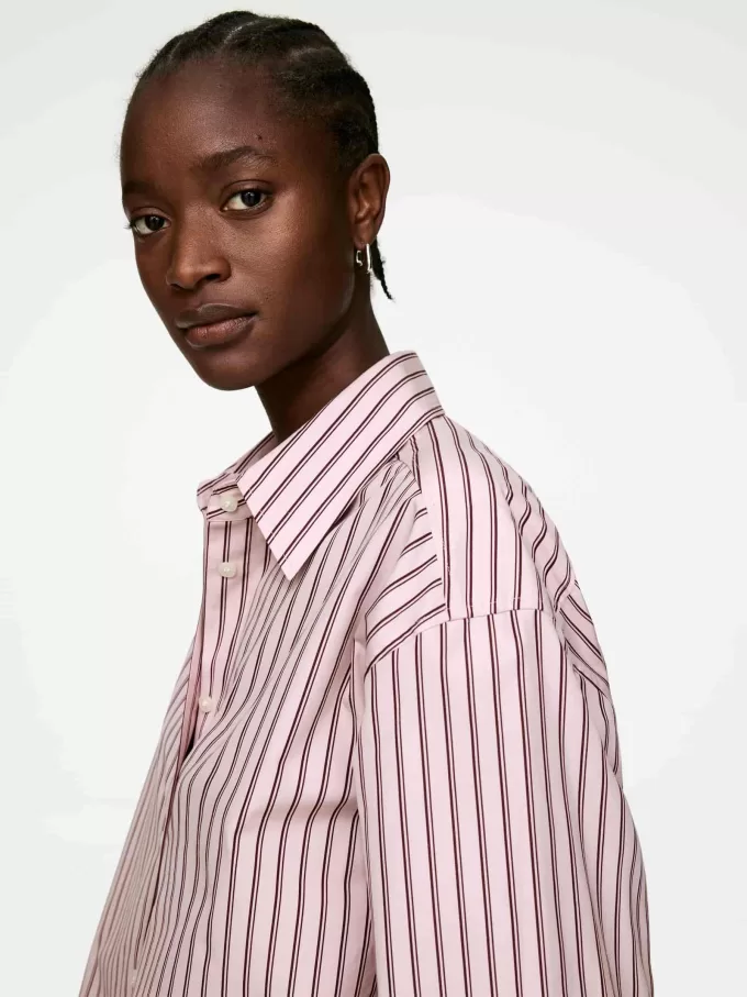 Camisa de popelina holgada Camisa de popelina holgada