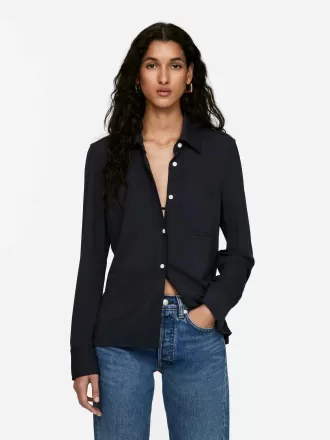 Camisa en mezcla de viscosa