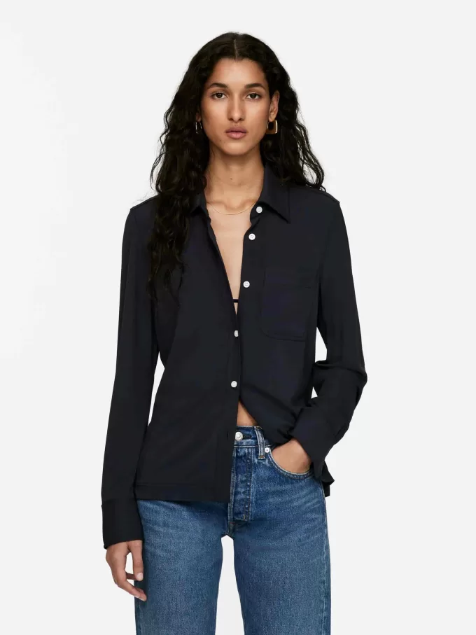 Camisa en mezcla de viscosa Camisa en mezcla de viscosa