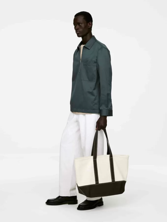 Camisa holgada con pop-over Camisa holgada con pop-over