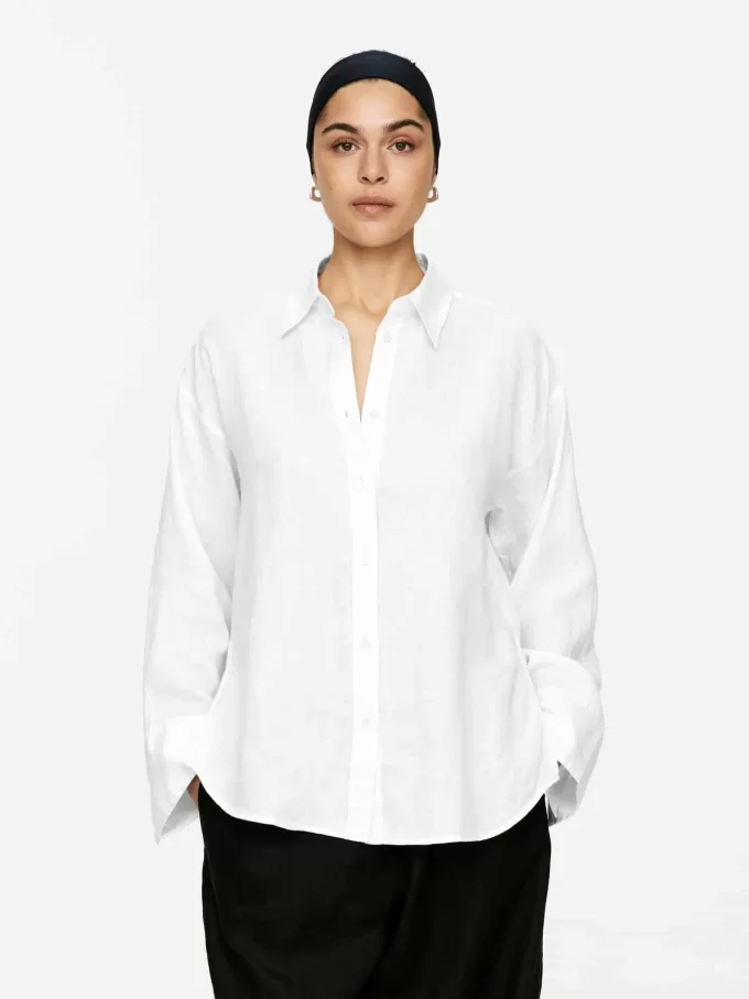 Camisa holgada de lino Camisa holgada de lino