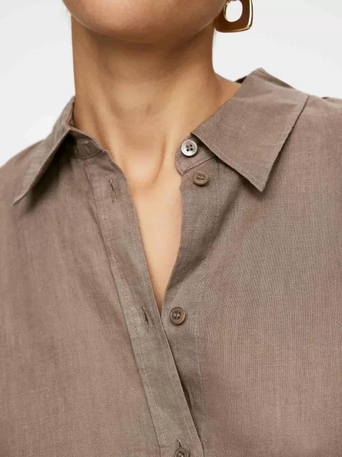 Camisa holgada de lino Camisa holgada de lino