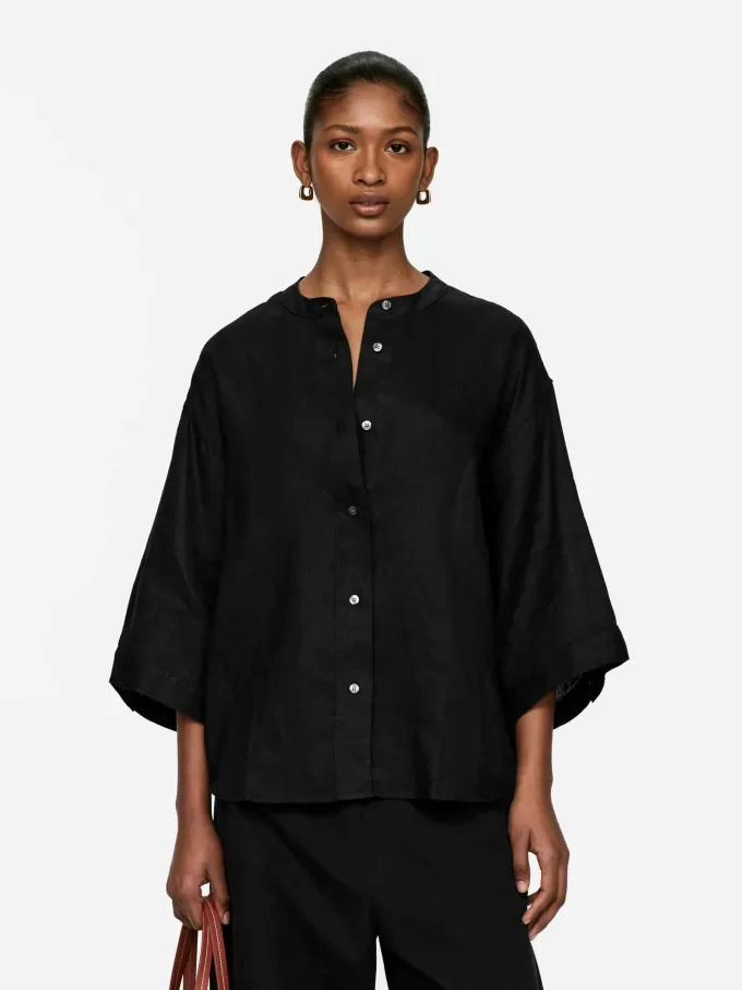 Camisa holgada de lino Camisa holgada de lino