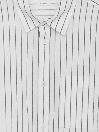 Camisa holgada de lino y algodón