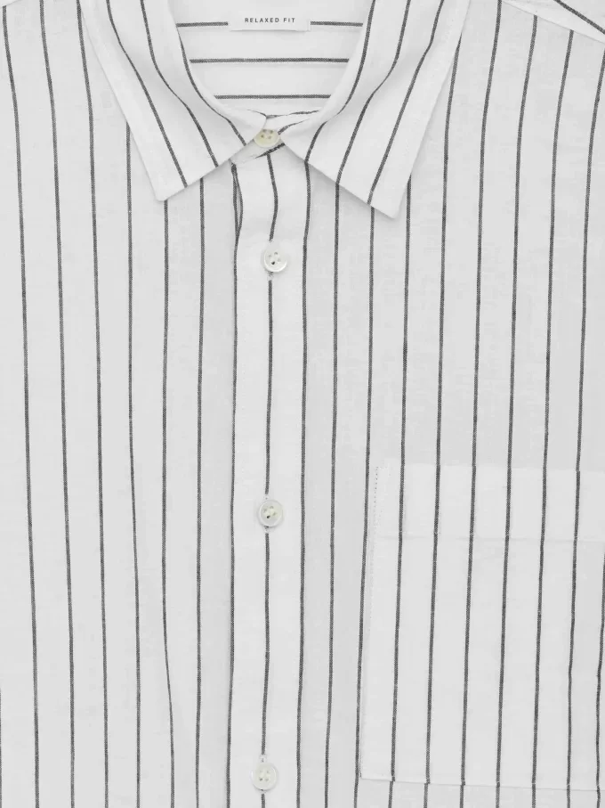 Camisa holgada de lino y algodón Camisa holgada de lino y algodón