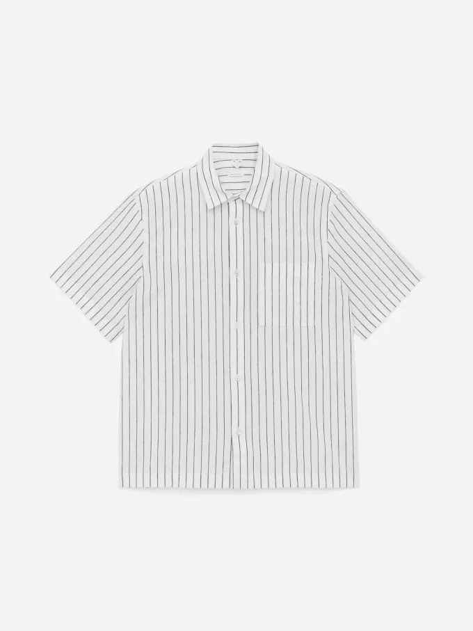 Camisa holgada de lino y algodón Camisa holgada de lino y algodón