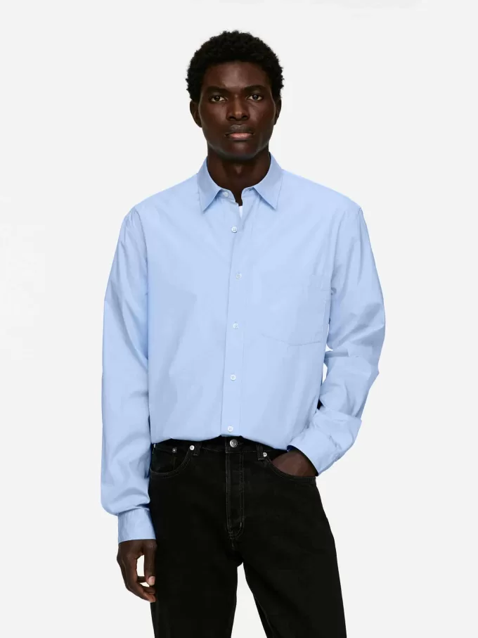 Camisa holgada de popelín Camisa holgada de popelín