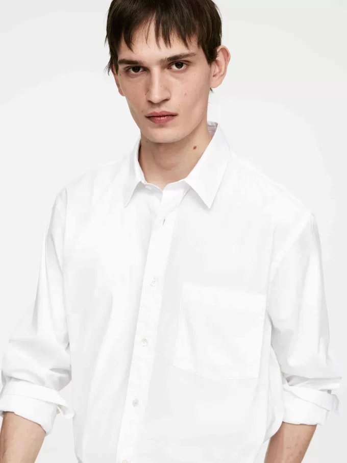 Camisa holgada de popelín Camisa holgada de popelín