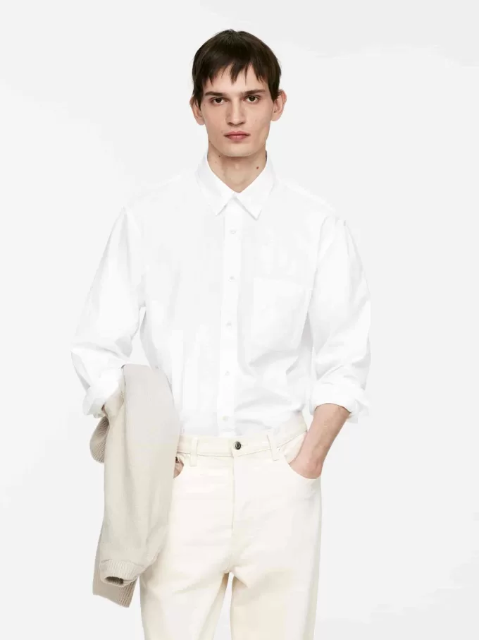 Camisa holgada de popelín Camisa holgada de popelín