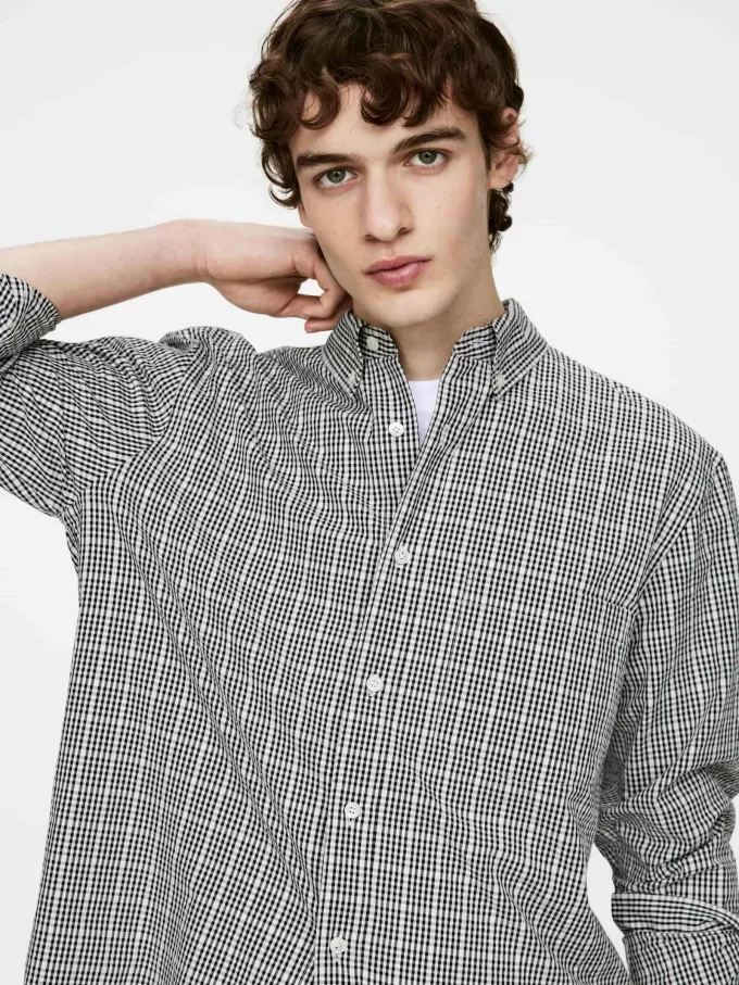 Camisa holgada de seersucker Camisa holgada de seersucker