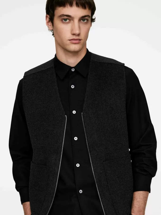 Camisa holgada en mezcla de lana Camisa holgada en mezcla de lana