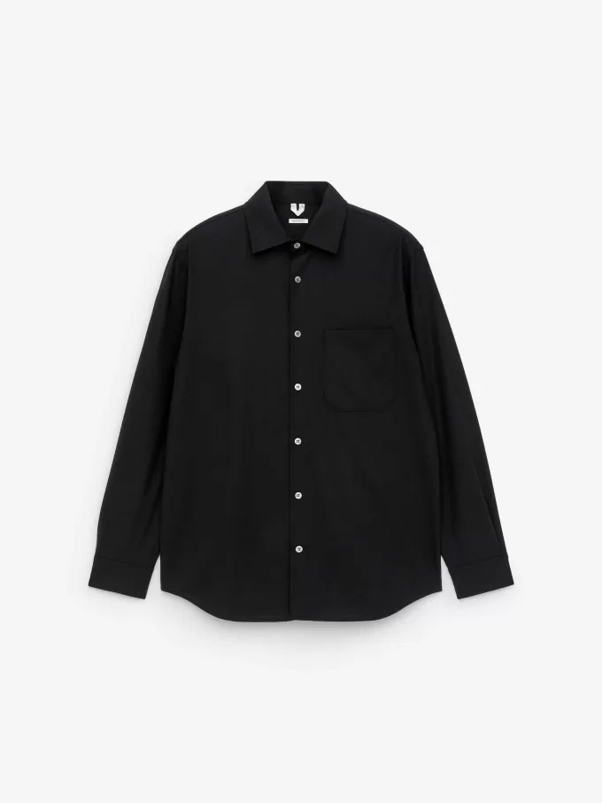 Camisa holgada en mezcla de lana Camisa holgada en mezcla de lana