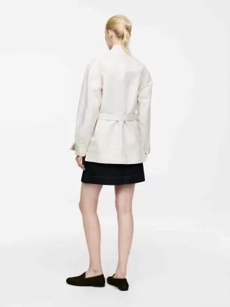 Camisa pop-over de mezcla de lino