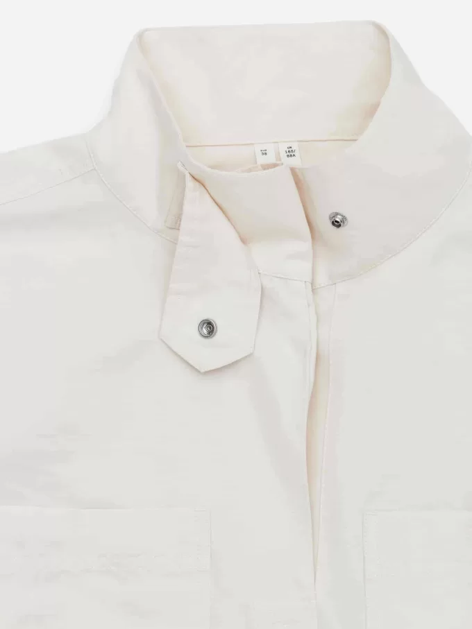 Camisa pop-over de mezcla de lino Camisa pop-over de mezcla de lino