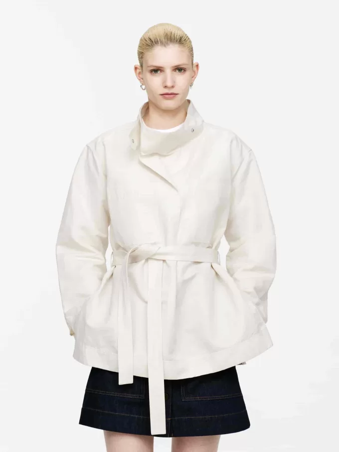 Camisa pop-over de mezcla de lino Camisa pop-over de mezcla de lino