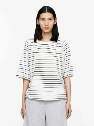 Camiseta de algodón drapeado Camiseta de algodón drapeado