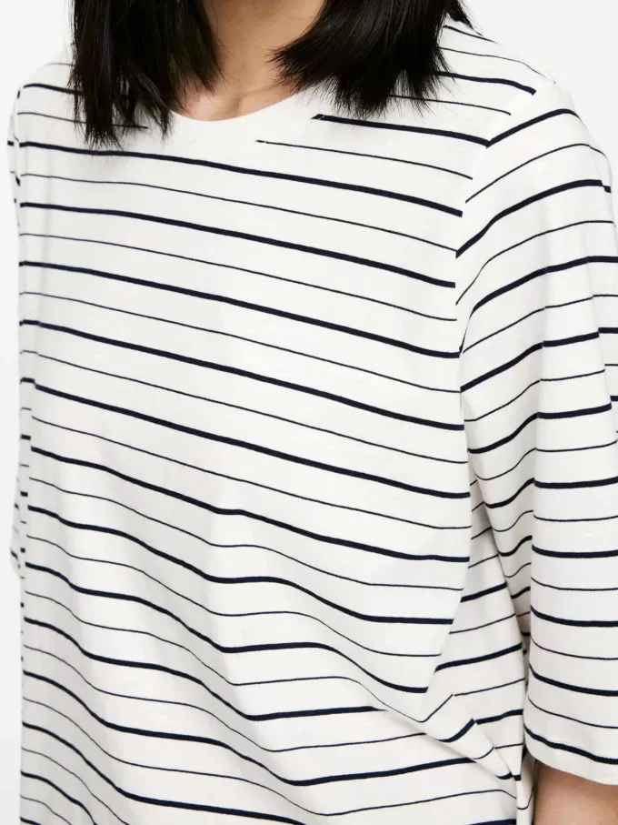 Camiseta de algodón drapeado Camiseta de algodón drapeado