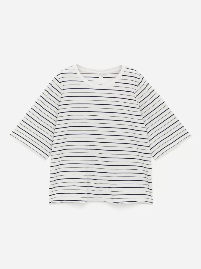 Camiseta de algodón drapeado Camiseta de algodón drapeado