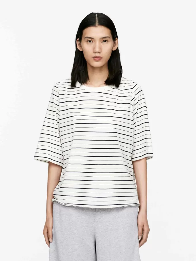 Camiseta de algodón drapeado Camiseta de algodón drapeado