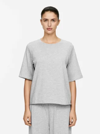 Camiseta de algodón drapeado Camiseta de algodón drapeado