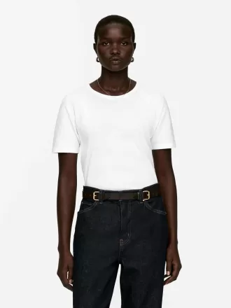 Camiseta de canalé delgada