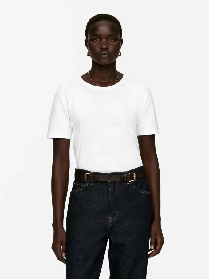 Camiseta de canalé delgada