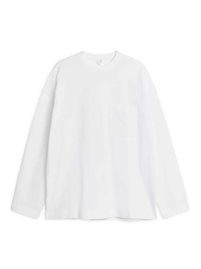 Camiseta de manga larga mercerizada Camiseta de manga larga mercerizada