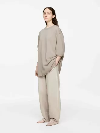 Camiseta de mezcla de lino y algodón Camiseta de mezcla de lino y algodón