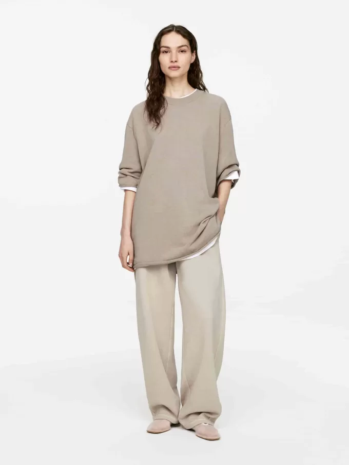 Camiseta de mezcla de lino y algodón Camiseta de mezcla de lino y algodón