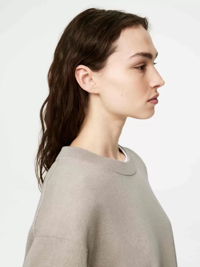 Camiseta de mezcla de lino y algodón Camiseta de mezcla de lino y algodón