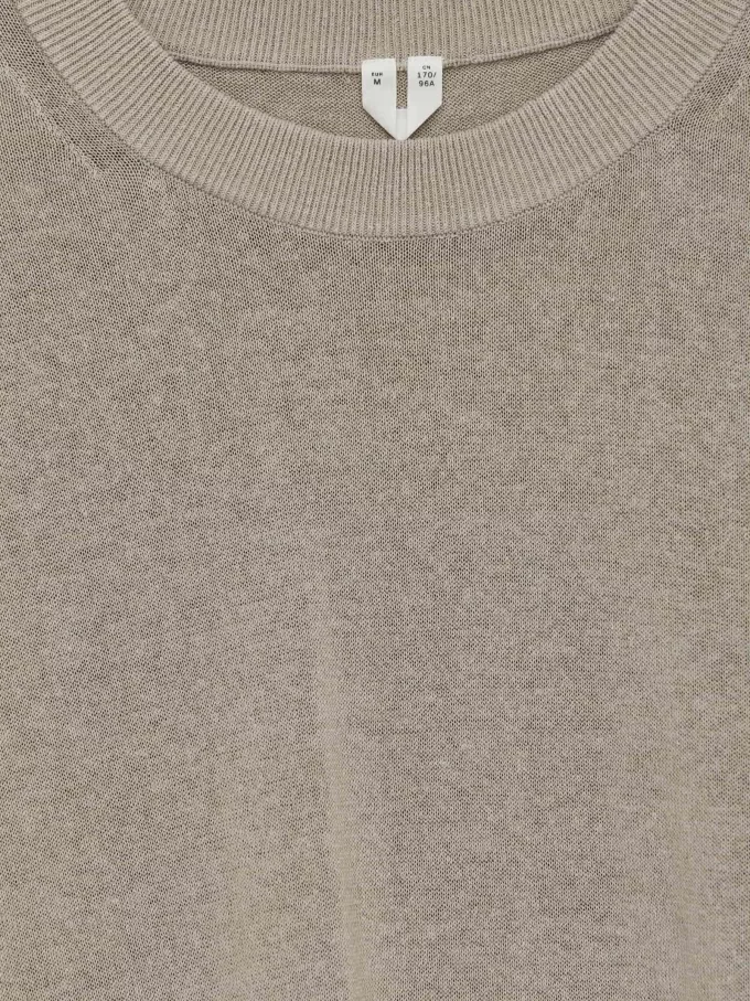 Camiseta de mezcla de lino y algodón Camiseta de mezcla de lino y algodón