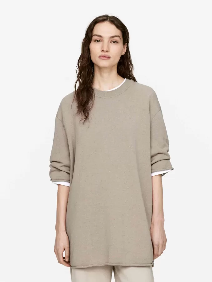 Camiseta de mezcla de lino y algodón Camiseta de mezcla de lino y algodón